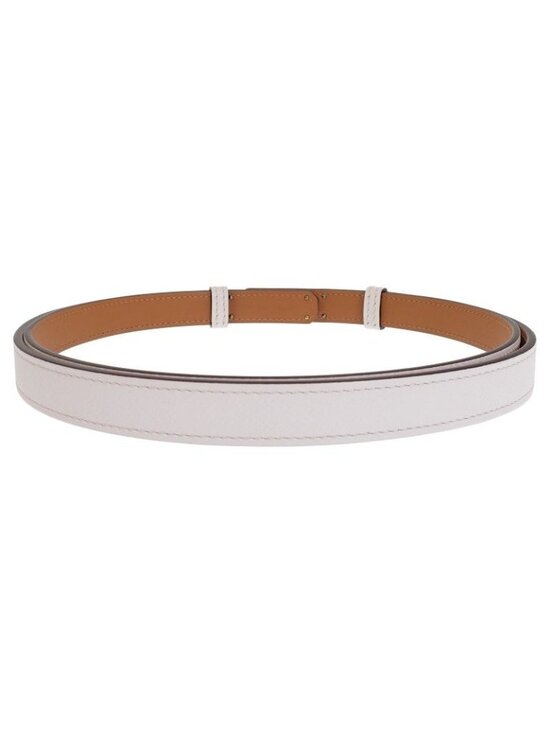 Hermes Kelly 18 Slim Belt Veau Epsom White Pink Gold SA main image 9